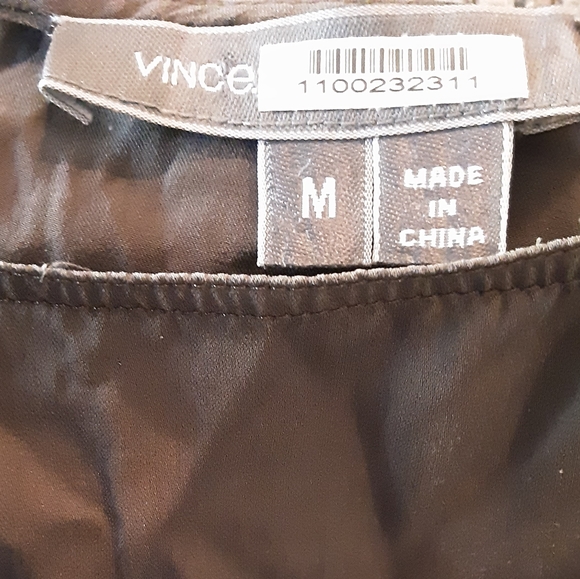 Vince. Grey Green silk tank size M. - Picture 2 of 5